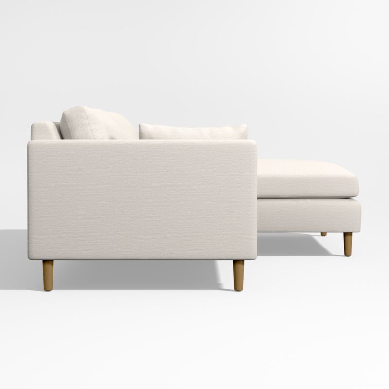 Avondale Wood Leg 2Piece Right Arm Small Chaise Sectional Sofa