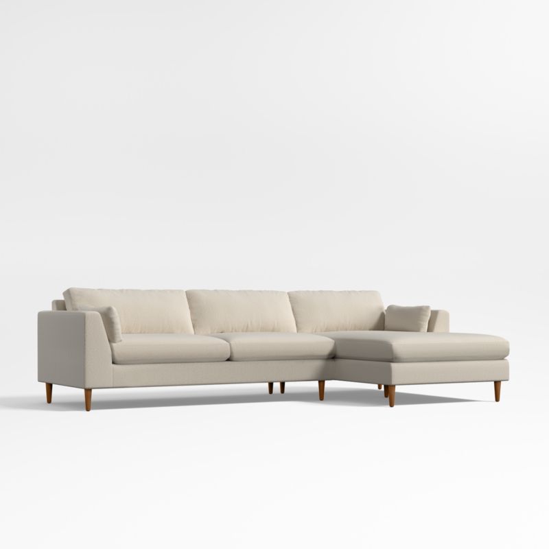 Avondale 2Piece Chaise Sectional Sofa Crate & Barrel
