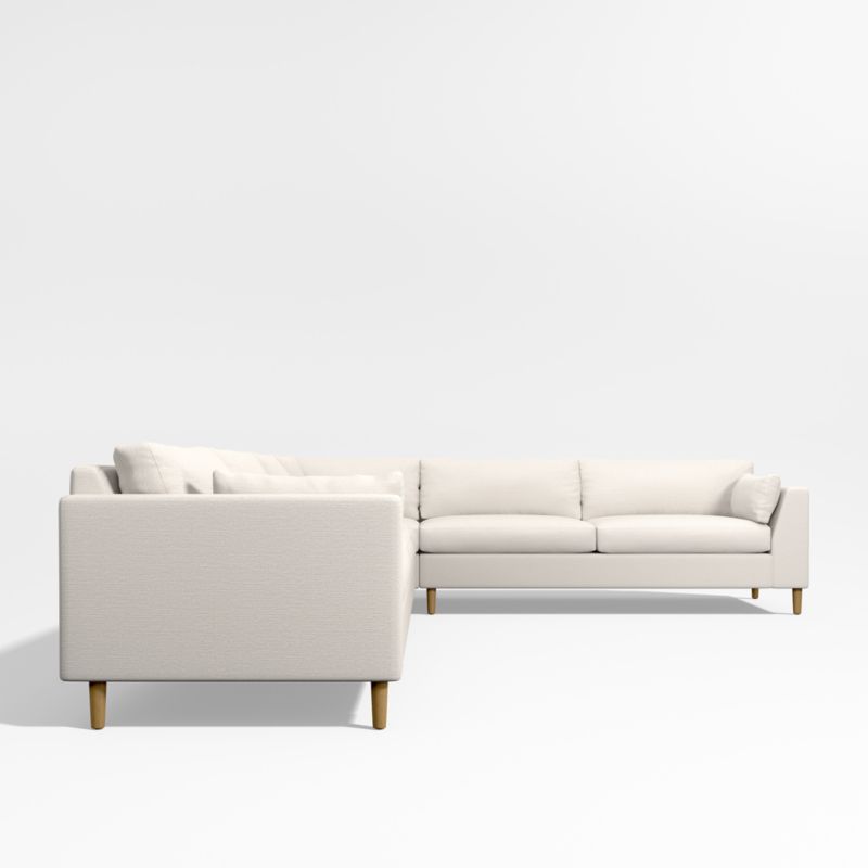 Avondale Wood Leg 4Piece Corner LShaped Sectional Sofa + Reviews Crate & Barrel Canada