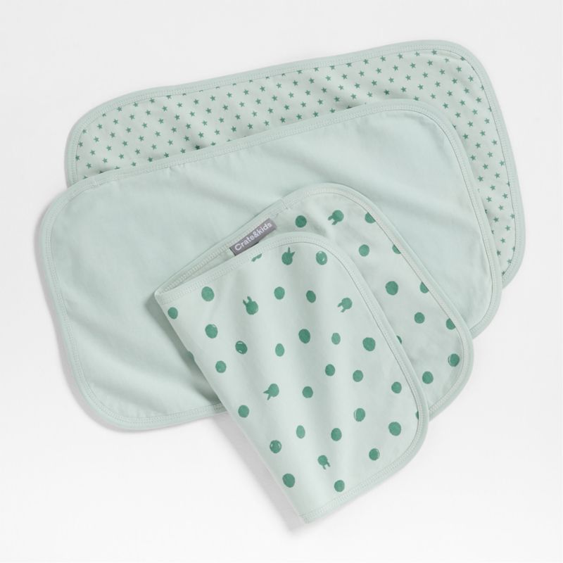 Baby's First Organic Jersey Green Baby Burp Cloths, Set of 3 + Reviews