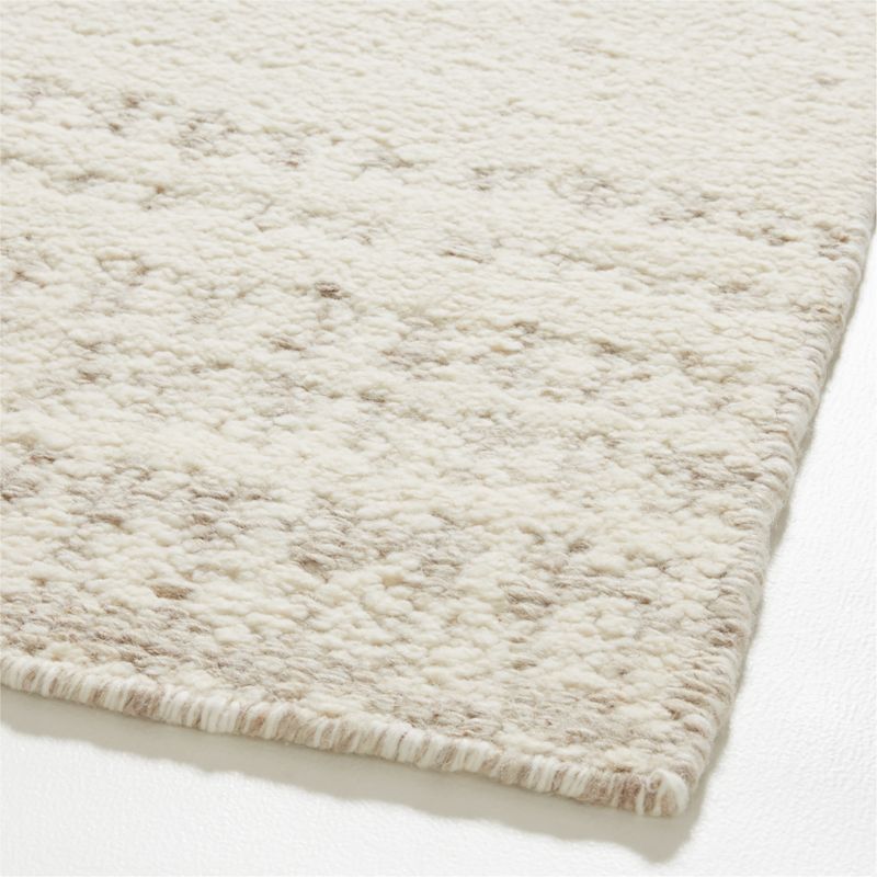 Barcelona Wool White Beige Rug Swatch 12"x18" Crate & Barrel Canada