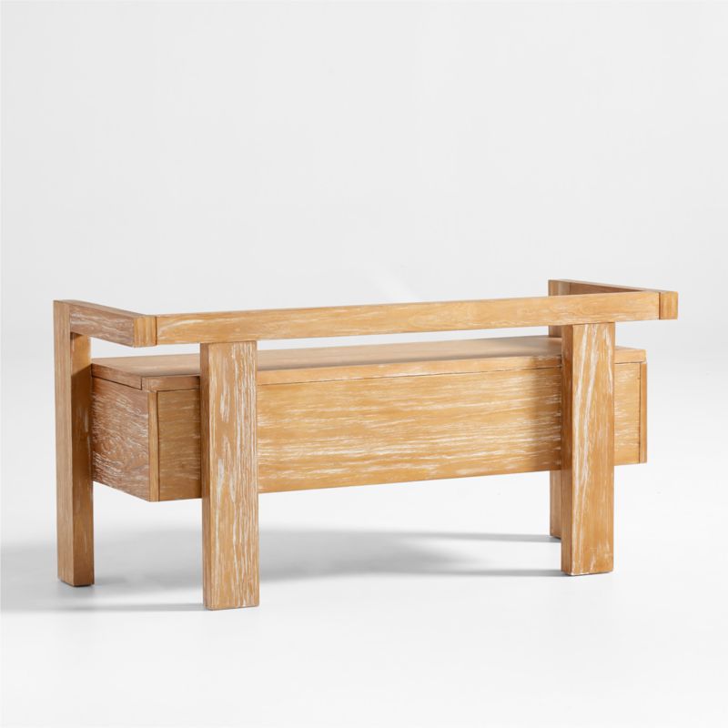 Baro Wood Entryway Storage Bench + Reviews Crate & Barrel Canada