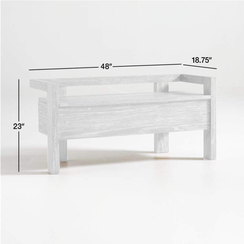 Baro Wood Entryway Storage Bench + Reviews Crate & Barrel