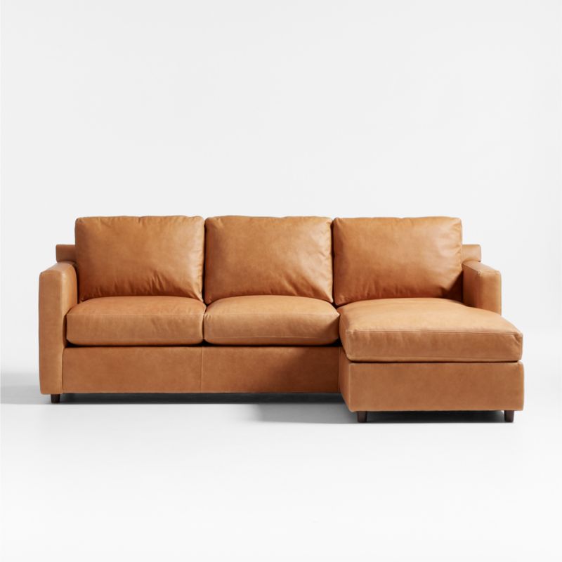 Barrett II RightArm Leather Lounger Sectional Sofa Crate & Barrel