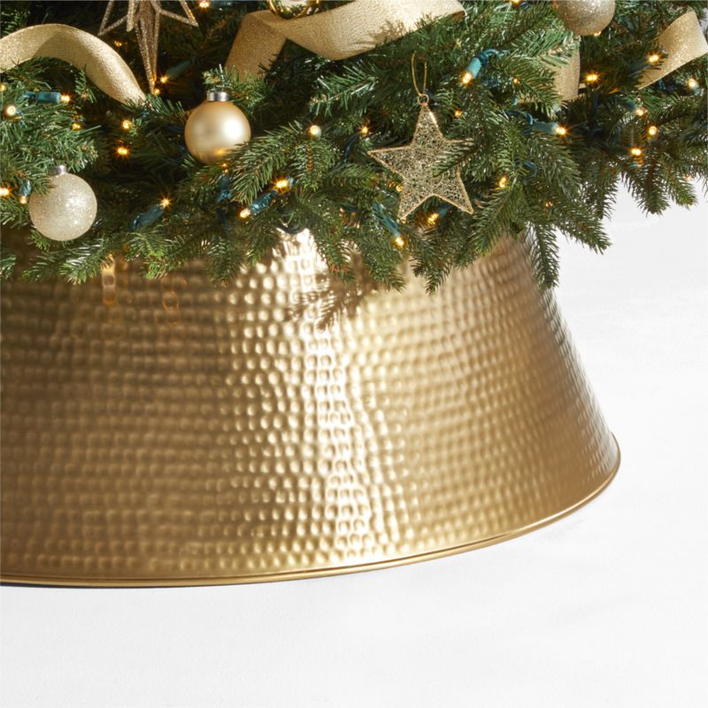 Bash 34" Gold Christmas Tree Collar + Reviews Crate & Barrel