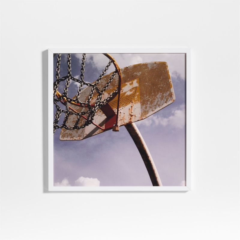 Basketball Hoop Framed Wall Art Print Crate & Kids