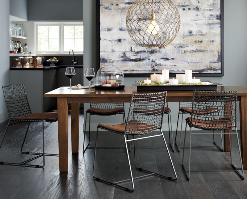 Tig Metal Dining Side Chair + Reviews Crate & Barrel Canada