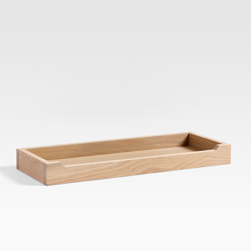 Batten Flat White Oak Wall Shelf + Reviews Crate & Barrel Canada