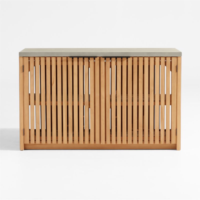 Batten Double Teak Outdoor Kitchen Set + Reviews Crate & Barrel Canada