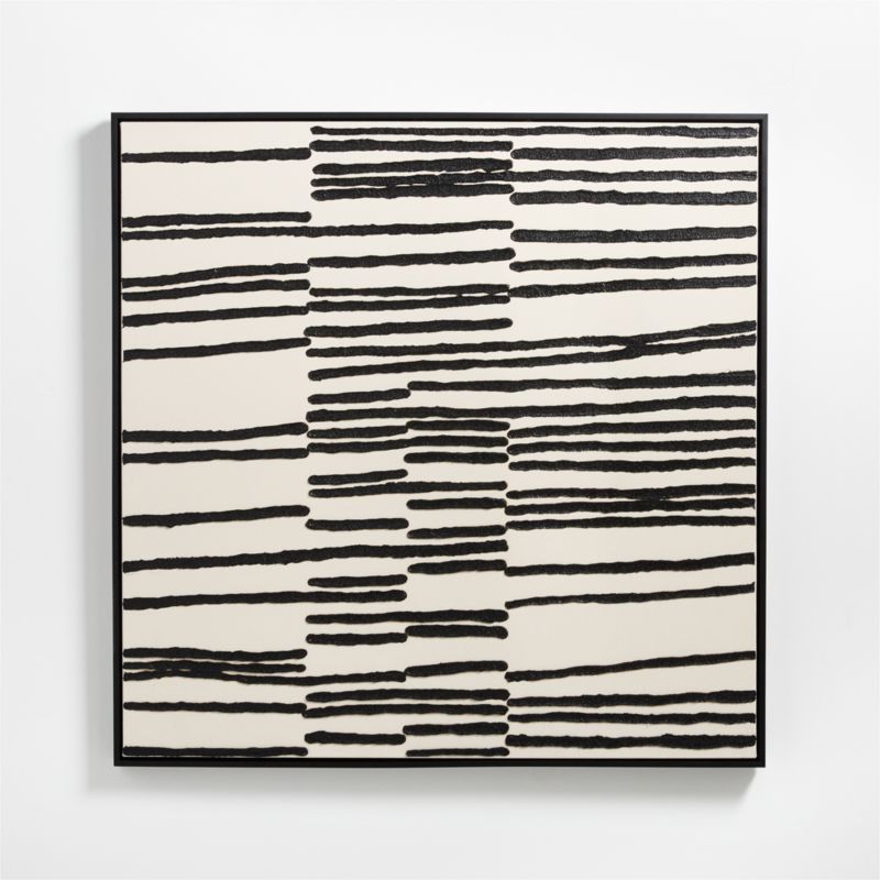 'Be Still' Framed HandPainted Wall Art Print 49.5"x2" by Harriet Keech