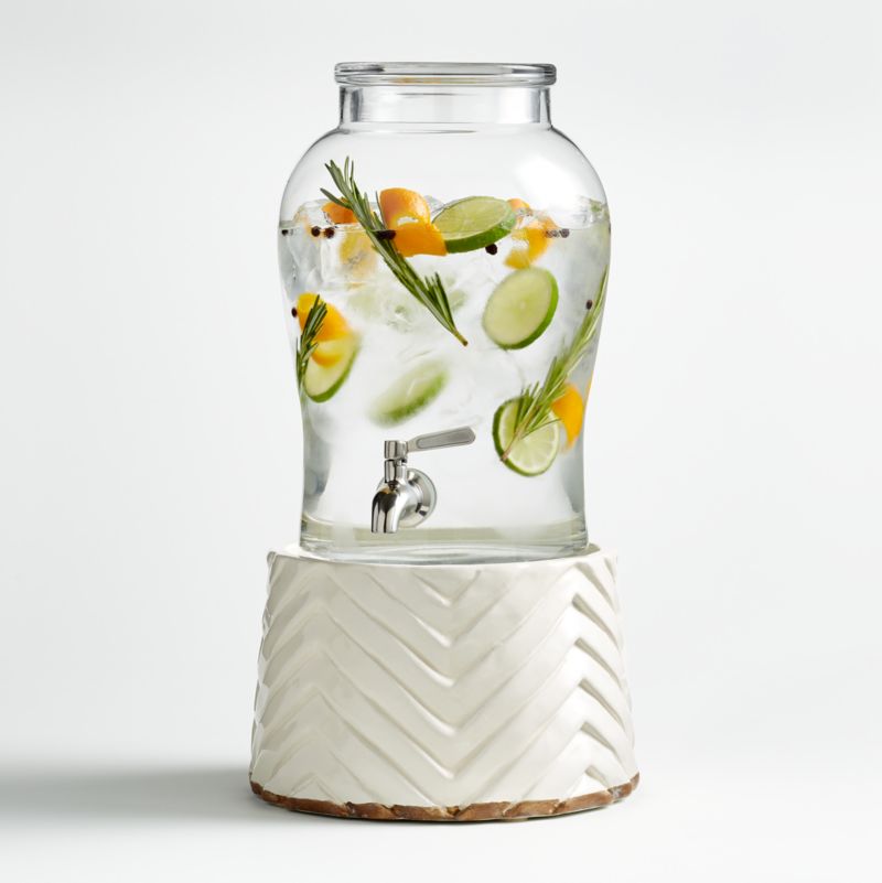 Beau Drink Dispenser with Adra Stand + Reviews Crate & Barrel