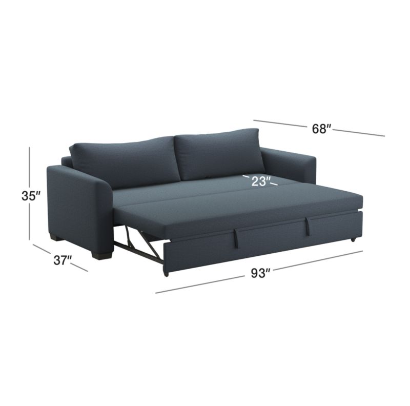 Bedford Queen Trundle American Leather Sleeper Sofa + Reviews Crate