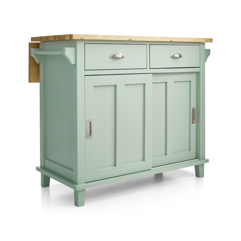 Belmont Mint Kitchen Island + Reviews Crate & Barrel