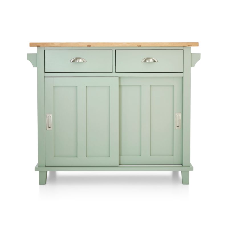 Belmont Mint Kitchen Island + Reviews Crate & Barrel
