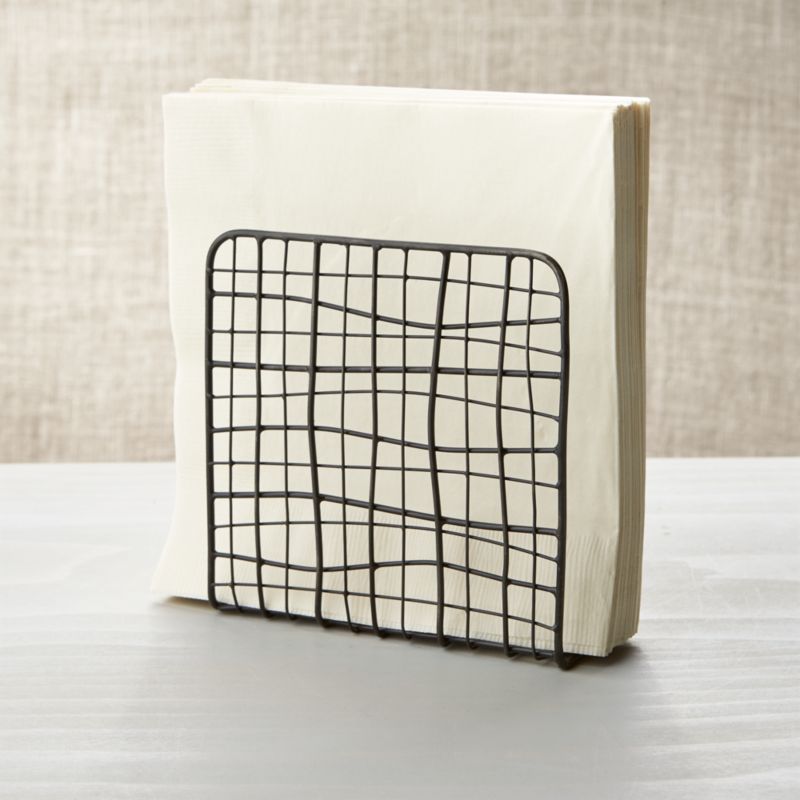 Bendt Iron Wire Napkin Holder + Reviews Crate and Barrel