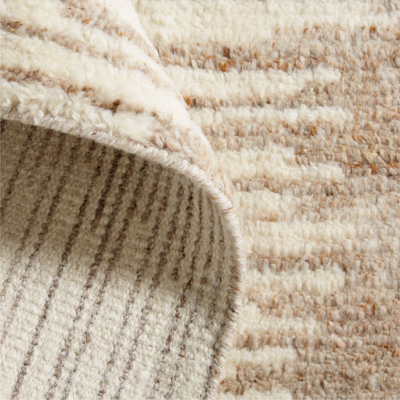 Berlin WoolBlend HandKnotted Latte Brown Area Rug 6'x9' + Reviews