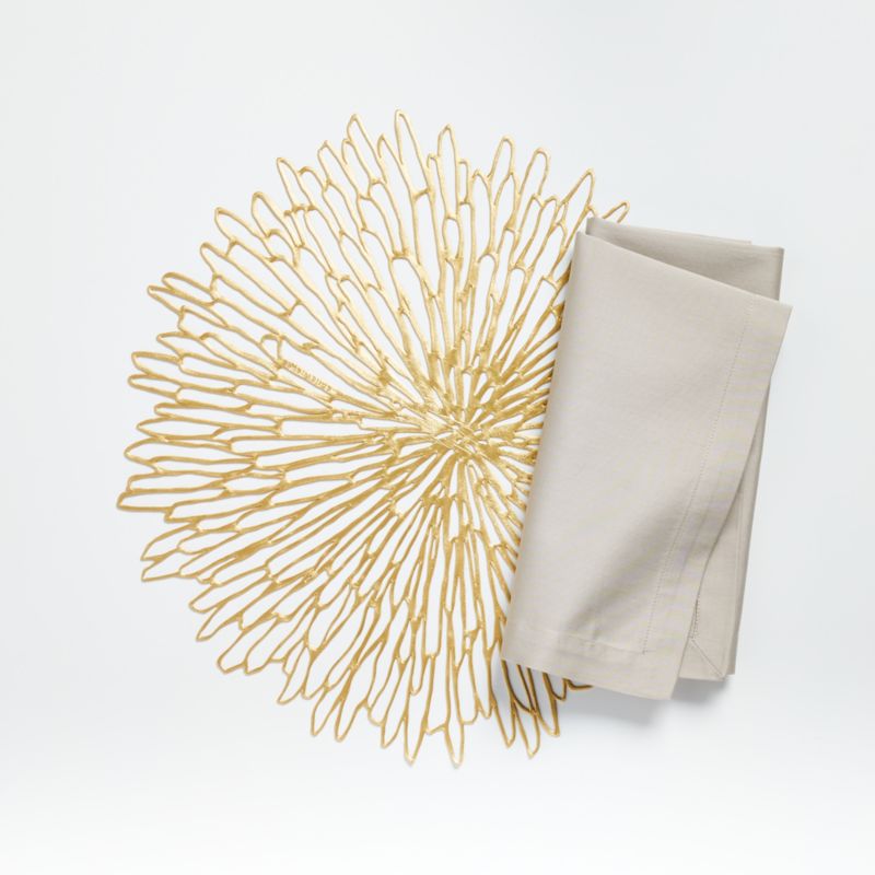 Chilewich Rectangular Bloom Gilded Vinyl Placemat + Reviews Crate
