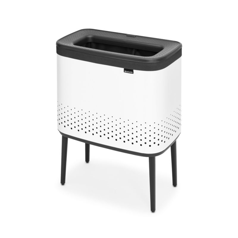 Brabantia Bo 60Liter White Metal Laundry Hamper + Reviews Crate & Barrel