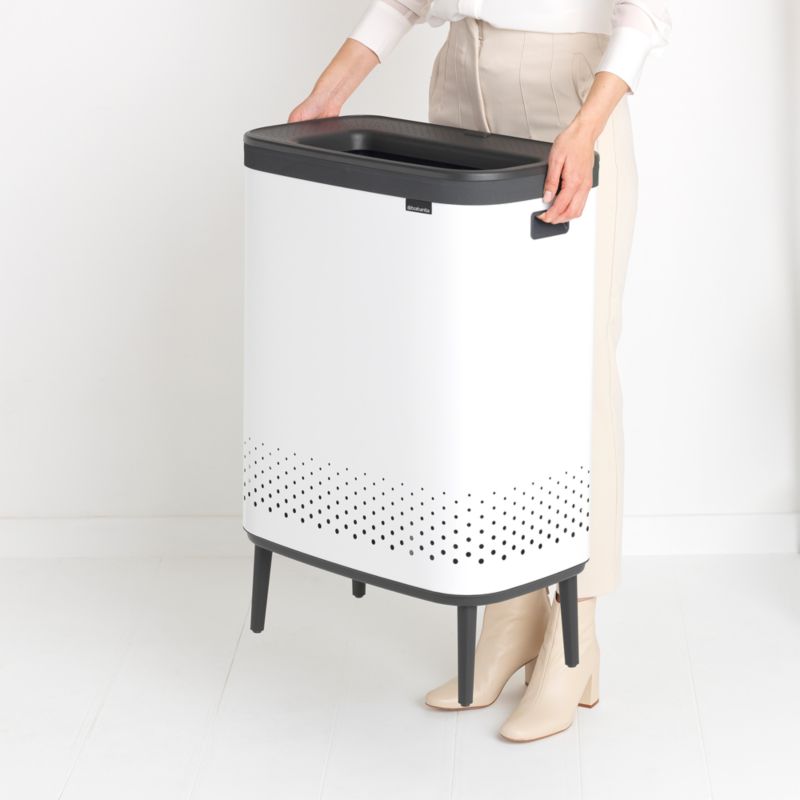 Brabantia Bo 45Liter White Metal Divided Laundry Hamper + Reviews