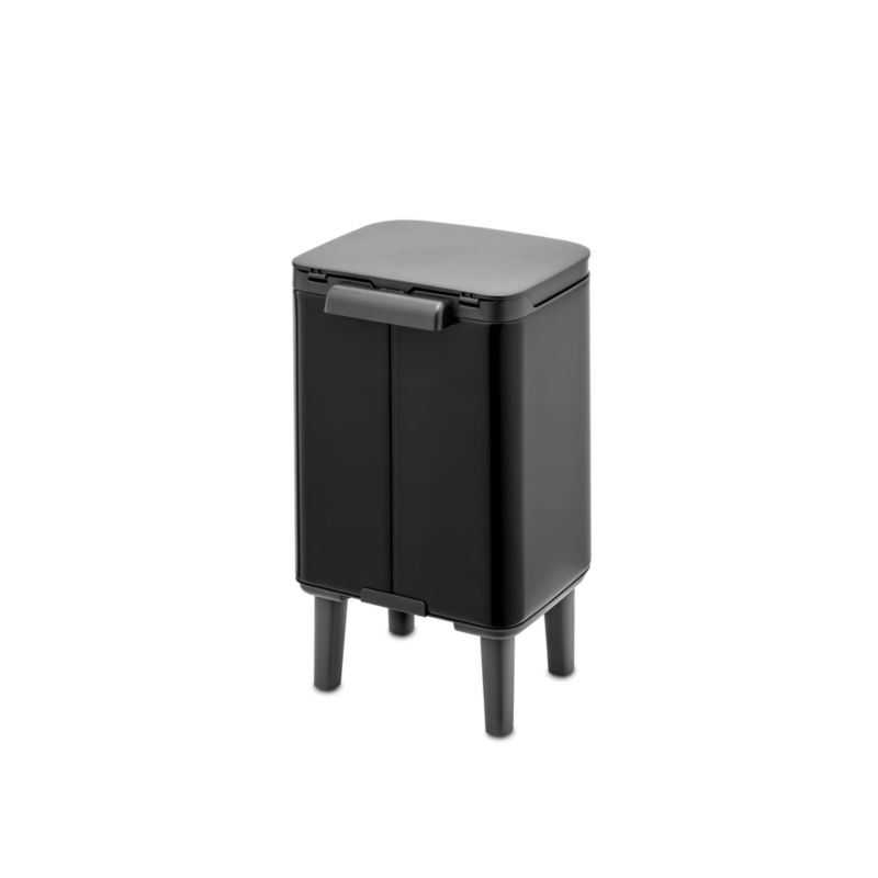 Brabantia Bo 4Liter Black Metal Trash Can Crate & Barrel