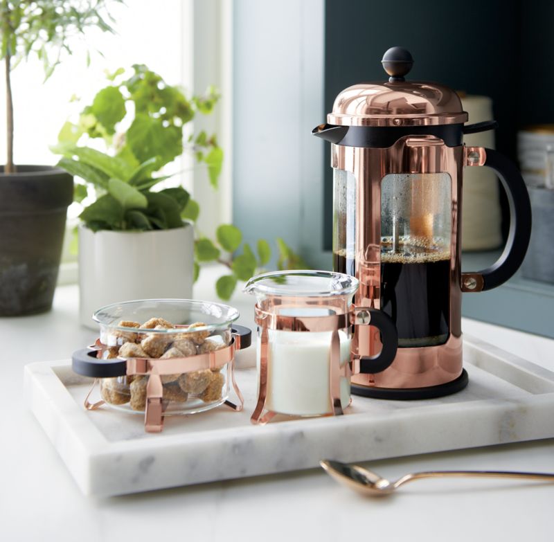Bodum Chambord Copper 34Ounce French Press + Reviews Crate & Barrel