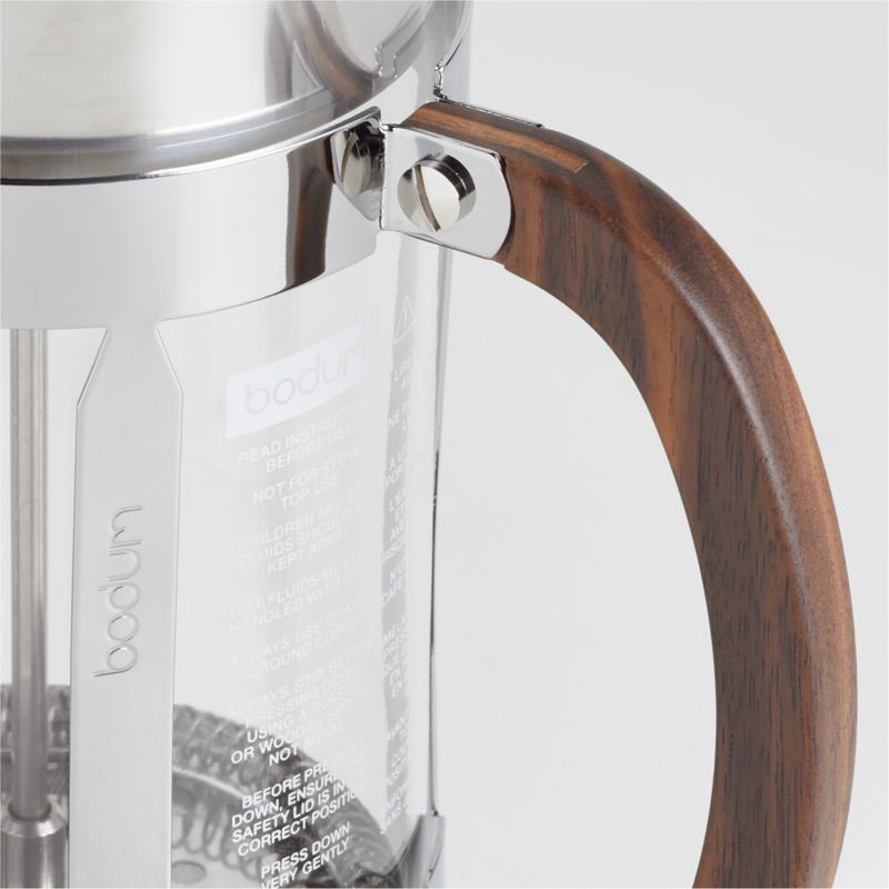 Bodum Chambord Stainless Steel 34Oz. French Press with Walnut Wood