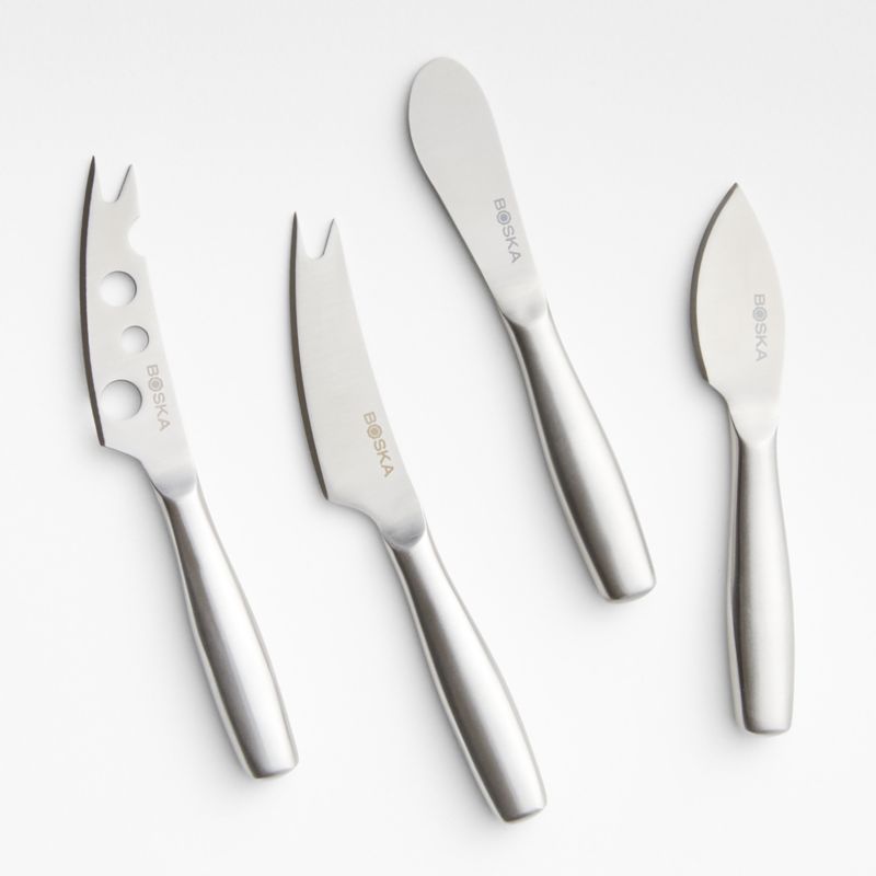 Boska Stainless Steel Mini Cheese Knife Set + Reviews Crate & Barrel