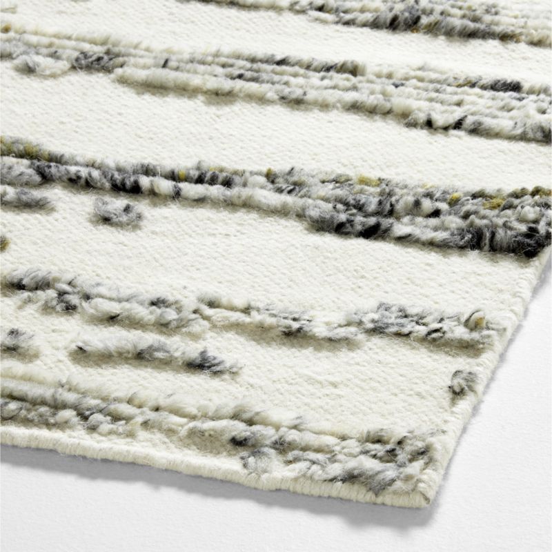 Bozeman Wool Textured Grey Area Rug 12"x18" Swatch Crate & Barrel