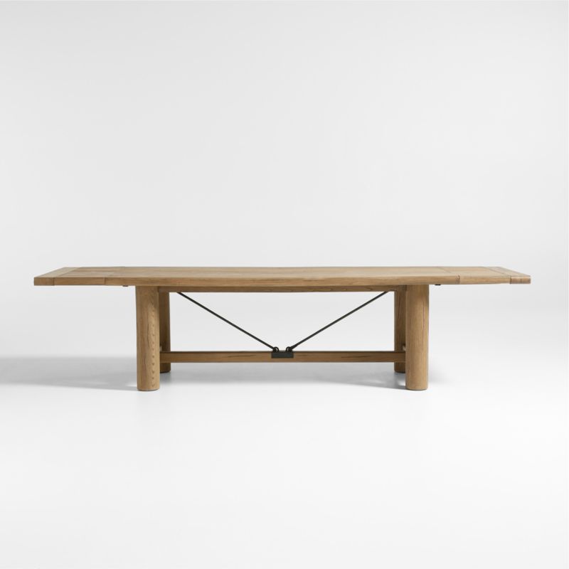 Breckenridge 100"126" Weathered Rustic Oak Wood Extendable Dining