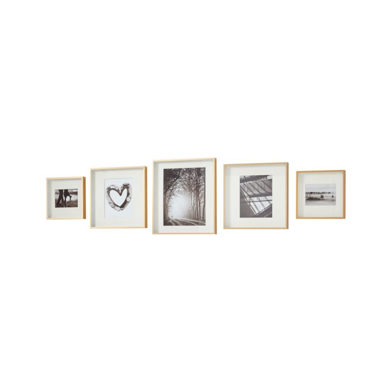 Brushed Brass Picture Frame Gallery, Set of 5 + Reviews Crate