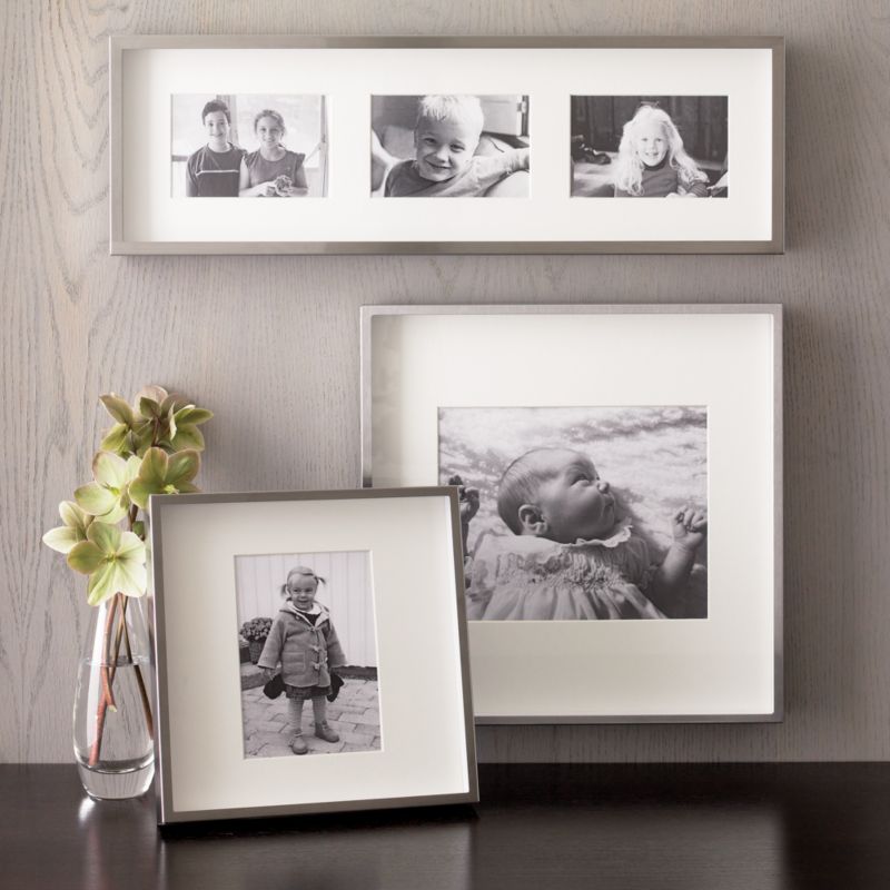 Brushed Silver 11x14 Wall Picture Frame + Reviews Crate & Barrel Canada