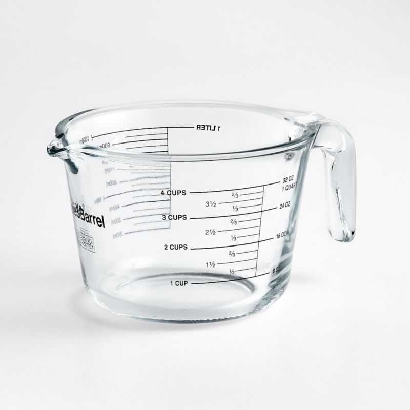 Crate & Barrel 4Cup Glass Liquid Measuring Cup + Reviews Crate