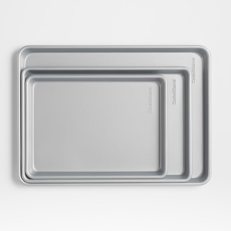 Crate & Barrel Silver Baking Sheets, Set of 3 Crate & Barrel