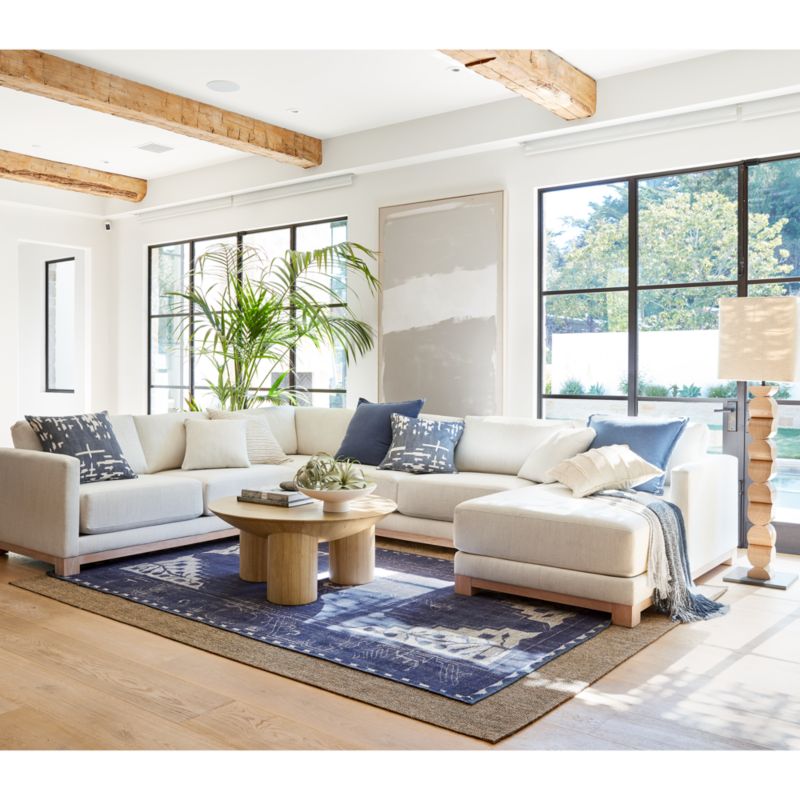 'Neutral Modern Moment' Framed HandPainted Raw Canvas Wall Art 49"x81