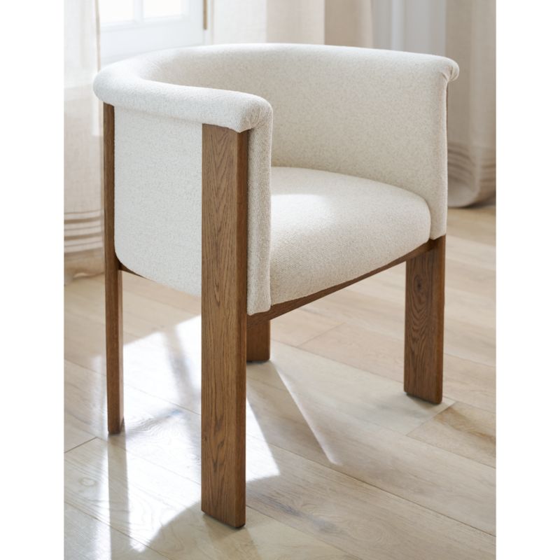 Axel Upholstered Curved Back Dining Chair + Reviews Crate & Barrel