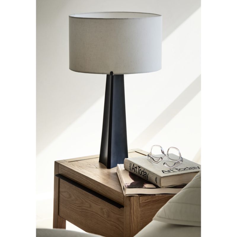 Isla Bronze Triangle Table Lamp + Reviews Crate & Barrel Canada