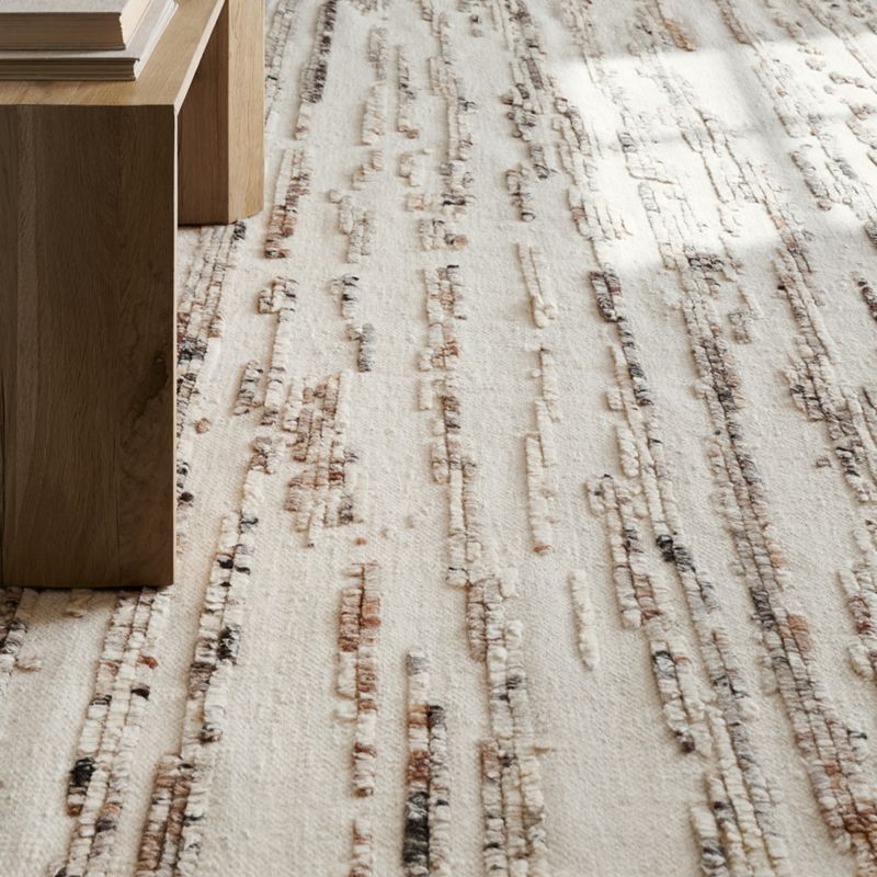 Bozeman Wool Textured Taupe Area Rug 8'x10' + Reviews Crate & Barrel