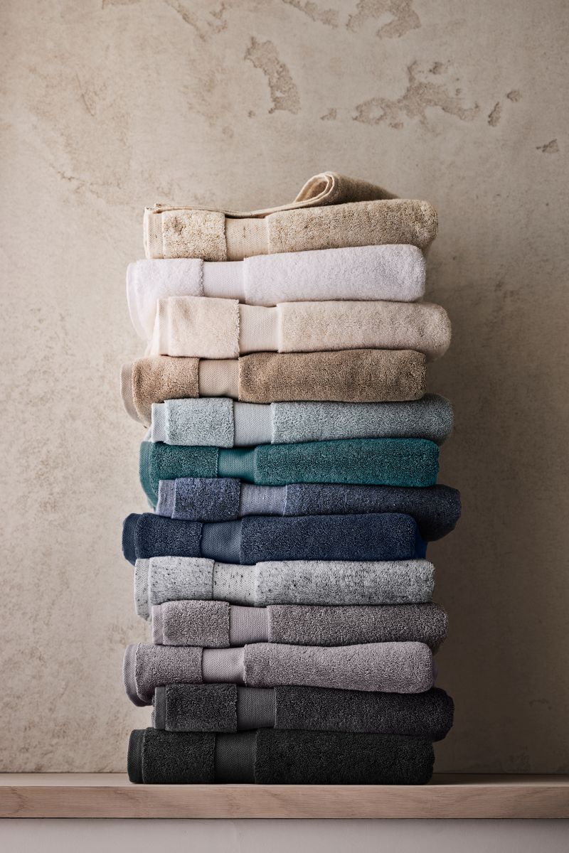Organic Turkish Cotton Grey Towels, Set of 6 + Reviews Crate & Barrel