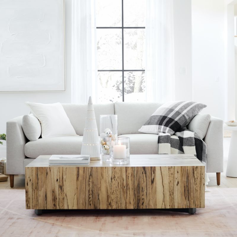 Dillon Spalted Primavera Wood 53" Rectangular Coffee Table + Reviews