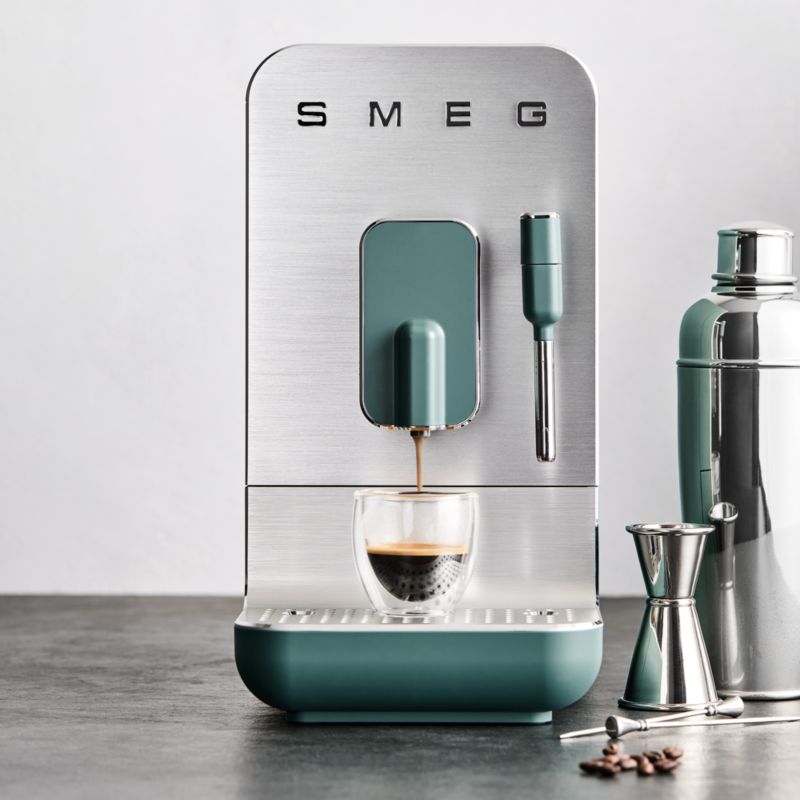 Smeg Matte Jade Green Fully Automatic Coffee and Espresso Machine with