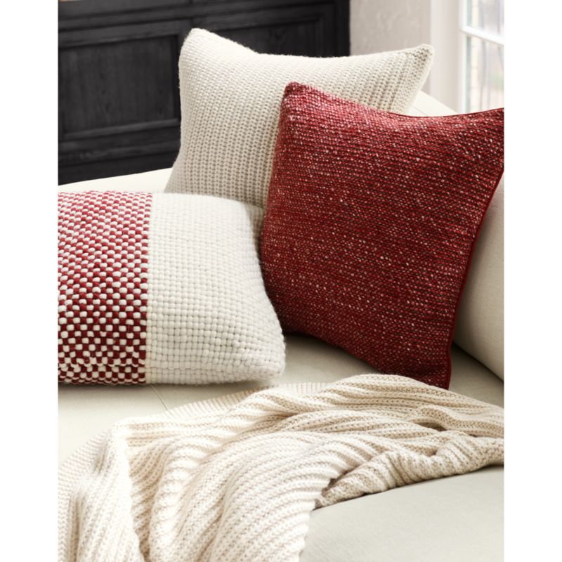 Arctic Ivory Wool Blend 70''x55" Fisherman Knit Throw Blanket + Reviews