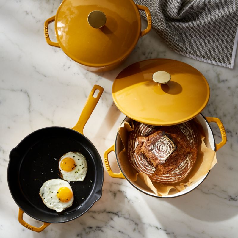Milo by Kana Cast Iron Cookware Ultimate Skillet 10" Dijon + Reviews