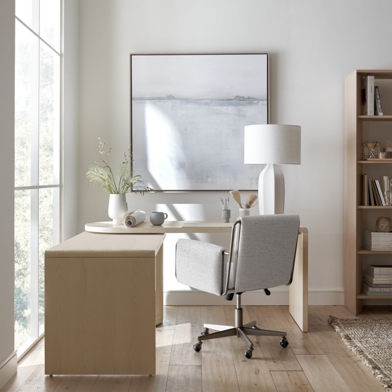 Caterina Grey Upholstered Office Chair + Reviews Crate & Barrel Canada