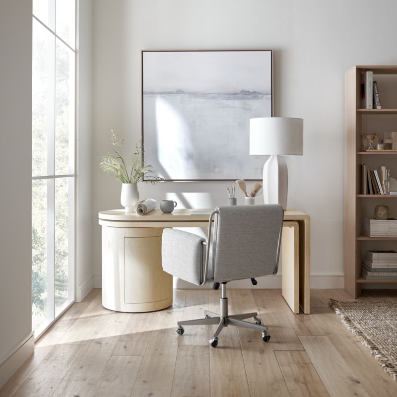 Caterina Grey Upholstered Office Chair + Reviews Crate & Barrel Canada