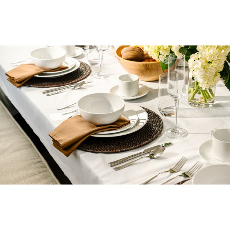 Artesia Dark Brown Woven Rattan Round Placemat + Reviews Crate