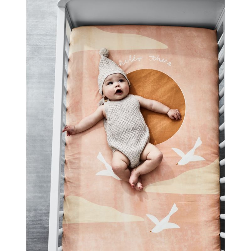 Yellow Windowpane Plaid Organic Cotton Baby Bedding Bundle Set Crate