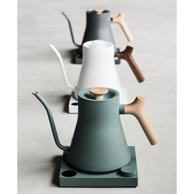 Fellow Stagg EKG Pro Electric Tea Kettle in Smoke Green with Maple Accents + Reviews Crate