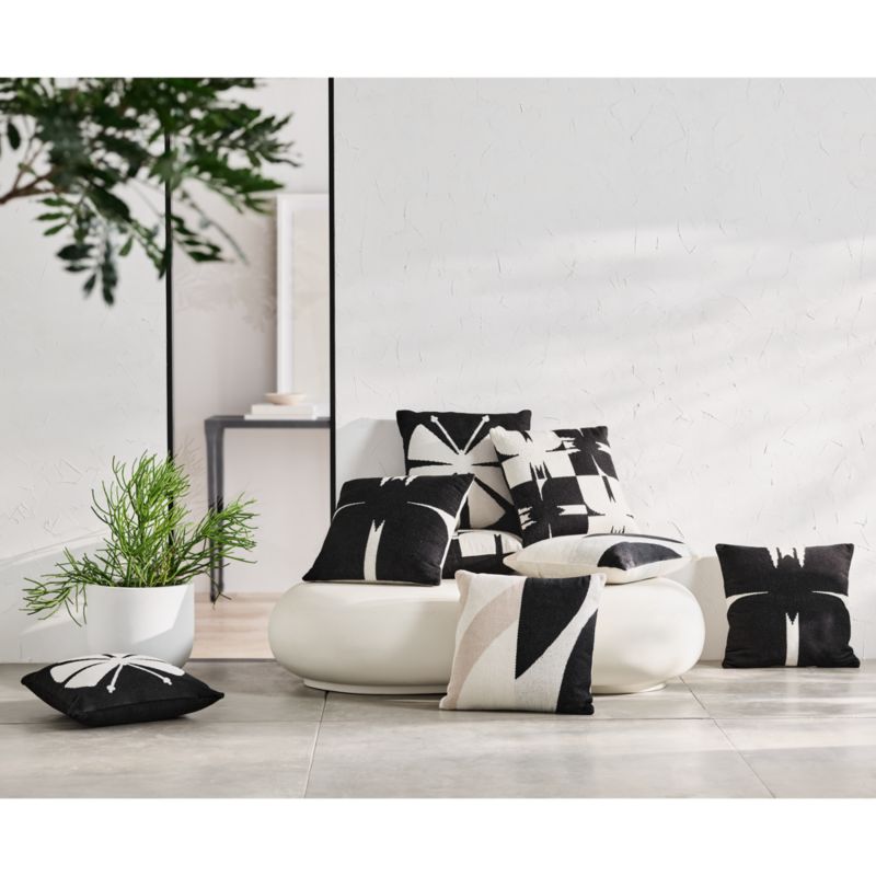 Sentry Medley 20"x20" Black Outdoor Throw Pillow by Lucia Eames Crate