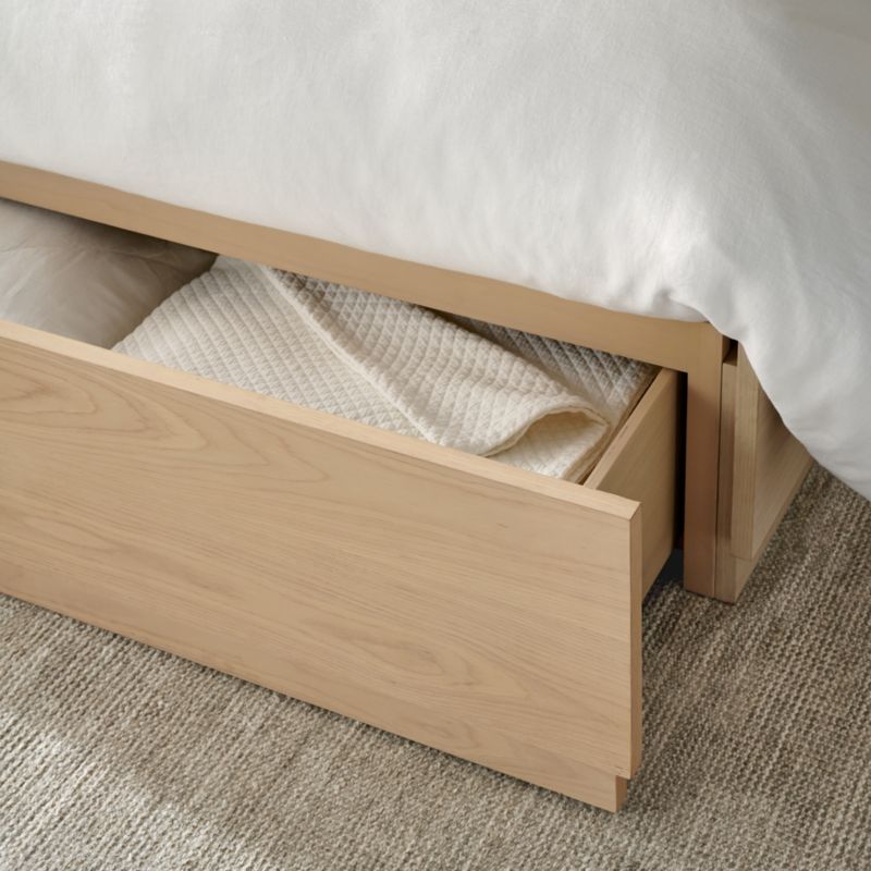 Arvada 54" Ivory King Upholstered Headboard with Batten White Oak