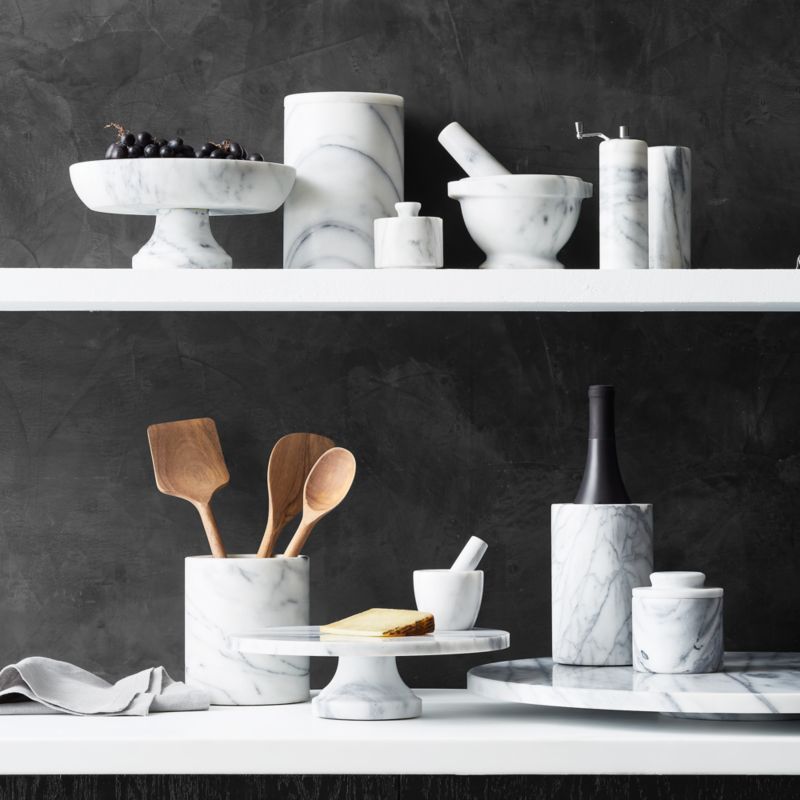 French Kitchen White Marble Wine Cooler + Reviews Crate & Barrel Canada